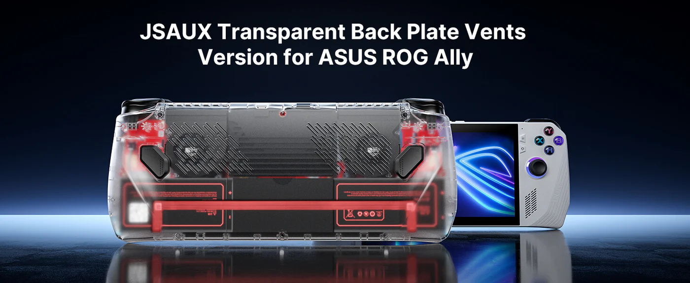 Transparent Back Plate for ROG Ally RGB & Heat Sink